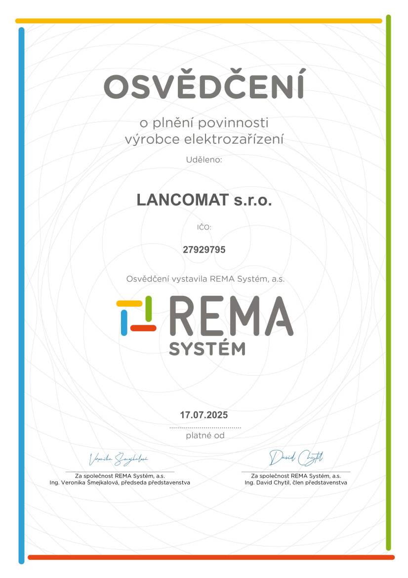 REMA Osvědčení 2025