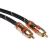 ROLINE 11.09.4251 Gold kabel cinch(M) - cinch(M), červené konektory, 5m