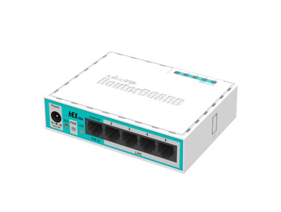 RB750r2 SOHO router hEX lite, 5xLAN, USB