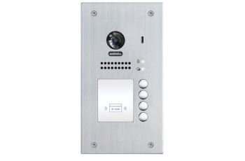 XtendLan DPC-D250-4F-ID dveřní stanice pro D2, 4x zvonek, barevná kamera, RFID, IP54, 1x zámek, montáž pod omítku