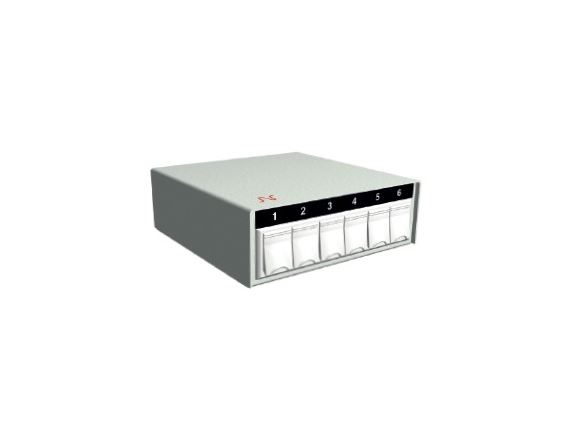 N521.606BK modulární box pro 6 Snap-in modulů, prachovky, černý