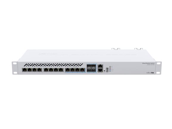 CRS312-4C+8XG-RM Cloud router switch, 8×10GLAN, 4×Combo 10GLAN/SFP+, 1×LAN, 1×konzolový RJ45