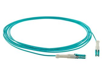 PANDUIT FZ2RLZNZNNNM1.5 optický propojovací kabel LC/CS -LC/CS duplex 2mm, MM 50/125um OM4, aqua, 1,5m