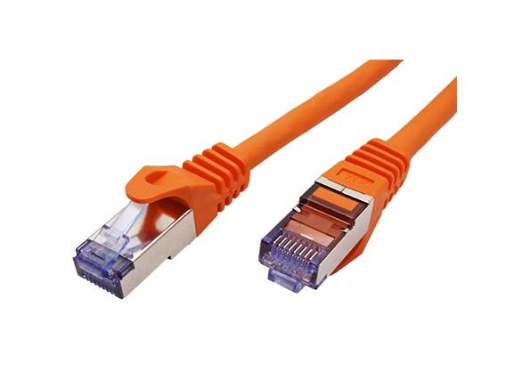 SFTP6A-2-OR propojovací kabel RJ45/RJ45, S/FTP, 2m, kat. 6A, LSOH, oranžový