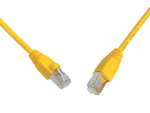 C5E-315YE-10MB propojovací kabel RJ45/RJ45, SF/UTP, 10m, kat. 5E, PVC, žlutý