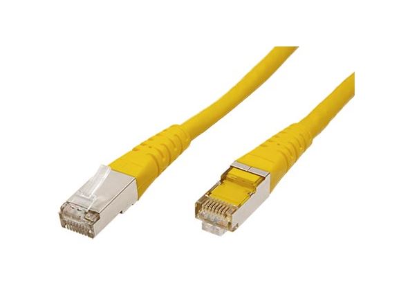ROLINE SFTP6-7-YL propojovací kabel RJ45/RJ45, S/FTP,  7m, kat. 6, žlutý