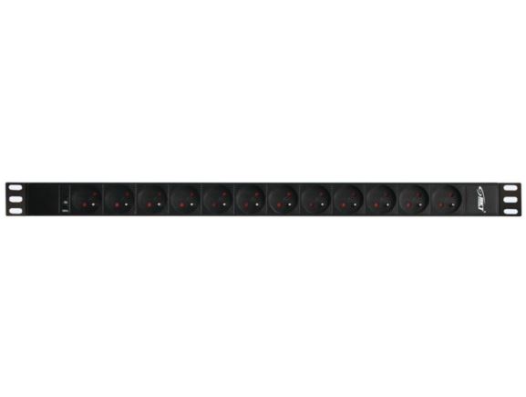 PDU-V-12UTE-DIN-03 Vertikální PDU, 12xUTE, 16A, 3,7kW, kabel 3m se zástrčkou DIN49441 (unischuko)
