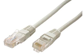 21.15.0501 Propojovací kabel RJ45/RJ45, U/UTP, 1m, kat. 5E, šedý