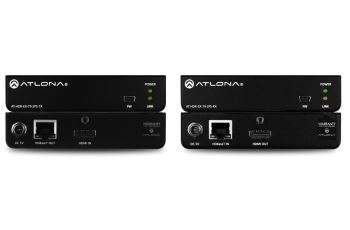 ATLONA LAN-AT-HDR-EX-70-2PS sada RX/TX HDBaseT extenderu pro přenos HDMI po Cat6A/Cat7 (přijímač/vysílač), HDR