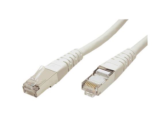 SFTP6-0,3-GY propojovací kabel RJ45/RJ45, S/FTP,  0,3m, kat. 6, šedý