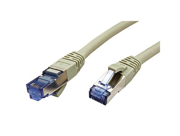 VALUE 21.99.0860 propojovací kabel RJ45/RJ45, S/FTP, 0,5m, kat. 6A, LSOH, šedý