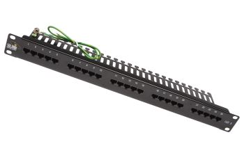 SX25-ISDN-BK Voice panel 25xRJ45, kat. 3, UTP, 1U, 19", osazený, černý (4)