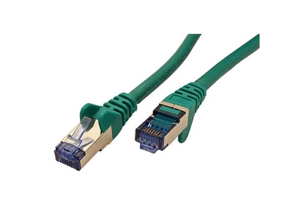 21.92.1813 propojovací kabel RJ45/RJ45, S/FTP, 0,25m, kat. 6A, zelený