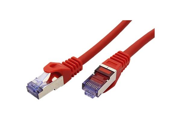 SFTP6A-1-RD propojovací kabel RJ45/RJ45, S/FTP, 1m, kat. 6A, LSOH, červený