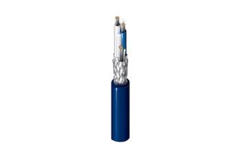 BELDEN 3072F.C551000 stíněný kabel, 2 vodiče, UV odolný PVC plášť, 18AWG, cívka 305m, barva modrá