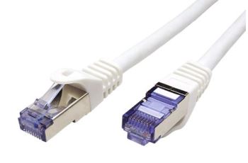 ROLINE SFTP6A-1-WH propojovací kabel RJ45/RJ45, S/FTP,  1m, kat. 6A, LSOH, bílý