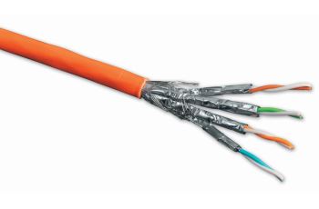 SOLARIX SXKD-7A-1200-SSTP-LSOH kabel S/FTP, kat. 7A, 1200MHz, LSOH Eca, cívka 500m, oranžový