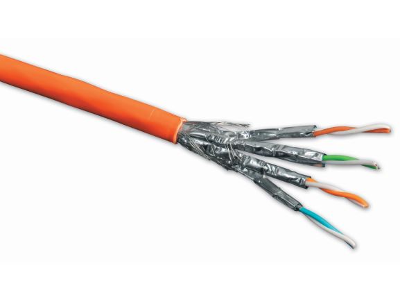 SXKD-7-SSTP-LSOH kabel S/FTP, kat. 7,1000MHz, LSOH Cca, cívka 500m, oranžový