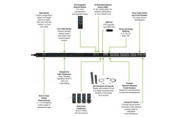 EA001 Teplotní čidlo pro PDU Panduit SmartZone™ G5, kabel 2m, zakončení RJ45, 0°C - +65°C, (3)