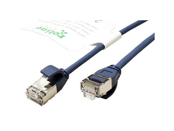 21.44.3341 propojovací kabel tenký AWG 32, kat. 6A, RJ45/RJ45, U/FTP,  0,3m, modrý