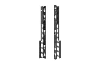 HDWM-VMR-42-19/10F-H Vertikální vyvazovací panel pro rozvaděče, v. 42U, š. 100mm, h. 182mm, černý (3)