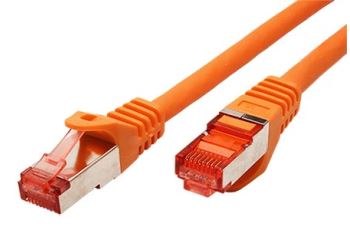 ROLINE SFTP6-1-OR propojovací kabel RJ45/RJ45, S/FTP,  1m, kat. 6, oranžový