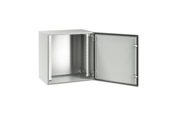 WME-O-080604-B Jednodveřový rozvaděč inTeg, v. 800mm, š. 600mm, h. 400mm, IP66, lakovaný nerez, šedý (1)