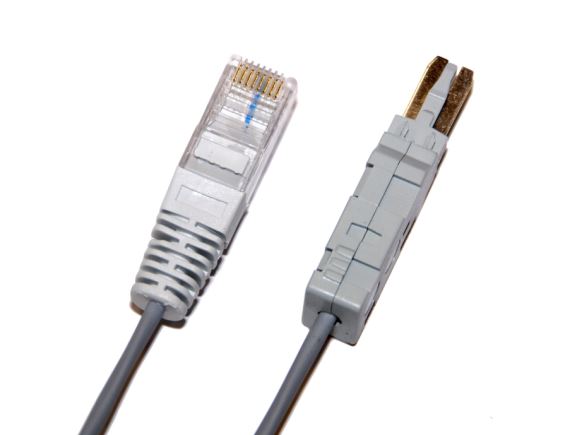 TEL1P45/IDC1M-01 propojovací kabel 1 pár s konektory RJ45/IDC - 2 polový, 1m