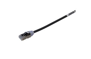STP28X19MBL Tenký stíněný propojovací kabel RJ45/RJ45, F/UTP, kat. 6A, 19m, AWG28, LSZH, černý STP28X19MBL Tenký stíněný propojovací kabel RJ45/RJ45, F/UTP, kat. 6A, 19m, AWG28, LSZH, černý