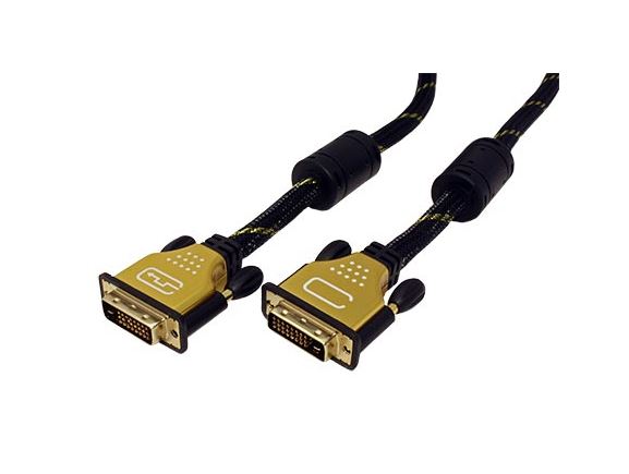 11.04.5514 DVI kabel, DVI-D(M) - DVI-D(M), dual link, s ferity, zlacené konektory, 5m