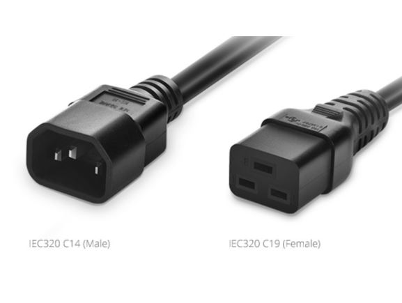 C14-C19-15A-BK1,8 napájecí kabel IEC320 C14  - C19 Power Cord, 14AWG, 250V/15A, 1,8m, černý