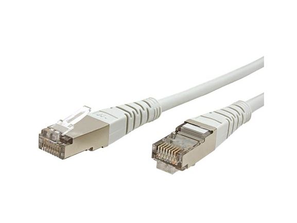 SFTP-1-GY propojovací kabel RJ45/RJ45, S/FTP,  1m, kat. 5E, šedá