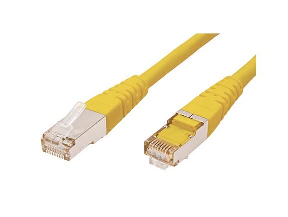 FTP-0,5-YL propojovací kabel RJ45/RJ45, F/UTP,  0,5m, kat. 5E, žlutá