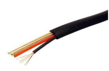 TF-4-BL telefonní kabel, 4 žíly, 100m, černý