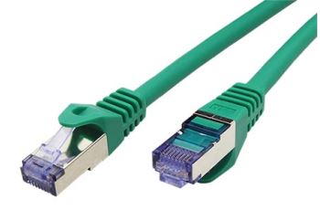 ROLINE SFTP6A-1-GR propojovací kabel RJ45/RJ45, S/FTP,  1m, kat. 6A, LSOH, zelený