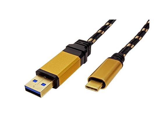 11.02.9013 Gold USB 3.0 kabel USB3.0 A(M) - USB C(M), 1m