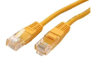 ROLINE UTP-1-YL propojovací kabel RJ45/RJ45, U/UTP, 1m, kat. 5E, žlutý