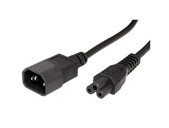 19.99.1119 kabel síťový prodlužovací IEC320 C14 - IEC320 C5, 1,8m, černý, 2,5A