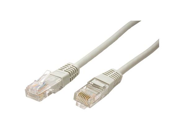 UTP-10-GY propojovací kabel RJ45/RJ45, U/UTP, 10m, kat. 5E, šedý