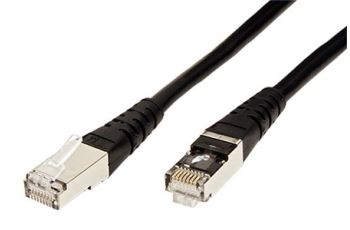 ROLINE SFTP6-0,5-BL propojovací kabel RJ45/RJ45, S/FTP,  0,5m, kat. 6, černý