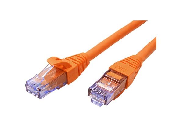 21.15.2773 Propojovací kabel RJ45/RJ45, U/UTP, 3m, kat. 6A, LSOH, oranžový