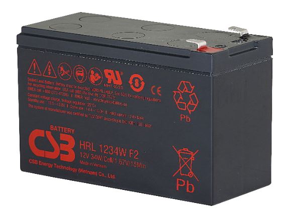 HRL1234W Náhradní baterie, 12V, 9Ah, 34W, F2