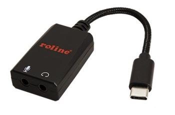 ROLINE USB-C-2TRS3.5 adapter USB C (male)- audio (2x 3,5mm zdířka TRS)