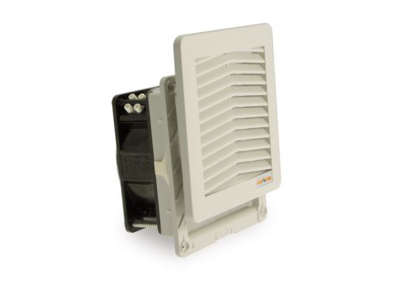 ID-EF-10-4 ventilátor s filtrem pro rozvaděče Conteg WME, 100m3/h, 230VAC, IP54, šedý
