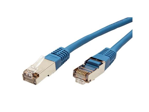 FTP-2-BU propojovací kabel RJ45/RJ45, F/UTP,  2m, kat. 5E, modrý