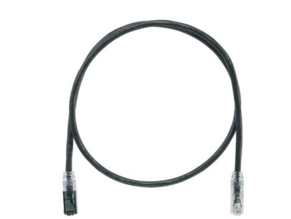 STPK6X2MBL klíčovaný propojovací kabel RJ45/RJ45, S/FTP, kat. 6A, 2m, černý