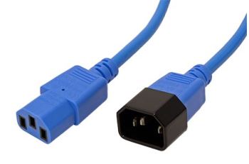 19.08.1522 kabel síťový prodlužovací IEC320 C14 - IEC320 C13, 1,8m, modrý