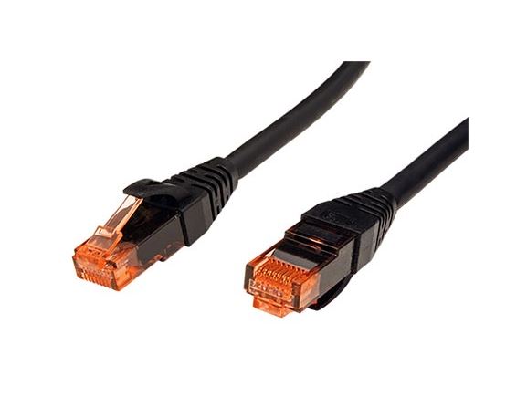 21.15.2945 Propojovací kabel RJ45/RJ45, U/UTP, 0,3m, kat. 6, LSOH, černý