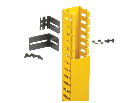 FRHD2KTYL Vyvazovací žlab s víkem, vertikální, FiberRunner 2"x2" (d. 1828mm, 51x51mm), žlutý