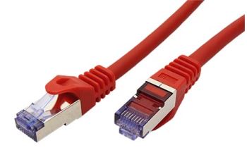 ROLINE SFTP6A-15-RD propojovací kabel RJ45/RJ45, S/FTP,  15m, kat. 6A, LSOH, červený